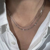 925 Sterling Silver Twisted Chain Necklace Women