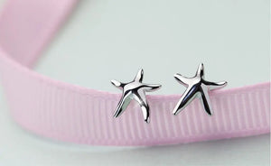 925 Silver Starfish Earrings Fine Jewelry Yedt-0013