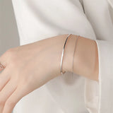 Sterling Silver Double Row Cross Popcorn Chain Bracelet