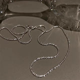 14k Diamond Silver Plated Necklace for Women Clavicle Chain Pendant