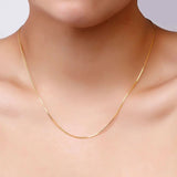 14k Water Wave Chain 18" Necklace Pendant
