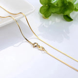 14k Water Wave Chain 18" Necklace Pendant