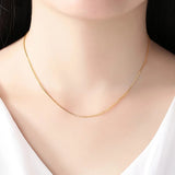 14k Water Wave Chain 18" Necklace Pendant