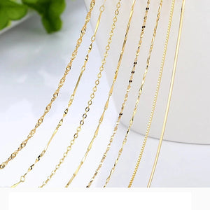 14k Water Wave Chain 18" Necklace Pendant