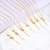 14k Yellow Necklace Water Wave Chain Snake Bone DIY Pendant Necklace