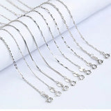 14k Yellow Rose Silver Necklace Water Wave Chain for Women