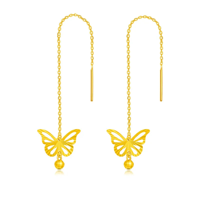 Butterfly Drop Earrings for Women Tassel Earrings Fine Jewelry