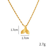 18k Pure Mermaid Pendant Thick Necklace Pendants