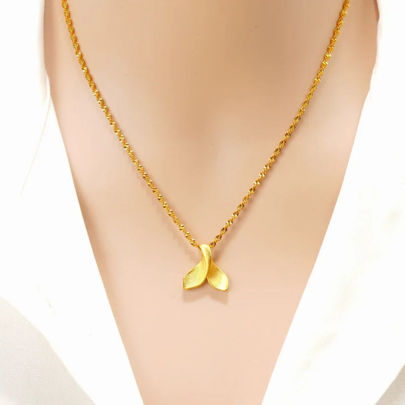 18k Pure Mermaid Pendant Thick Necklace Pendants