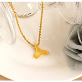 18k Pure Mermaid Pendant Thick Necklace Pendants