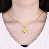 18k Pure Star Pendant Necklace for Women - Engagement Jewelry