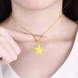 18k Pure Star Pendant Necklace for Women - Engagement Jewelry