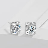 1ct Diamond Stud Earrings in 925 Sterling Silver, Female Jewelry Gift