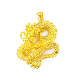 24K Yellow Plated Dragon Pendant Necklace for Men Father Brother