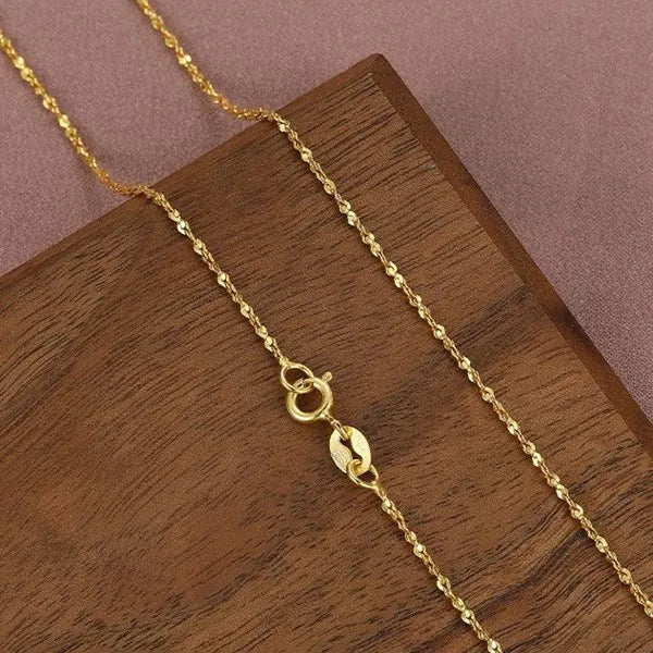24k Yellow Plated Necklace for Woman 45cm Chain Pendant