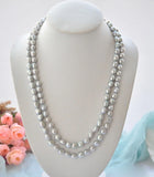Gray Freshwater Baroque Pearl Necklace 48''