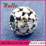 925 Silver Love Charm Beads, Pink Enamel Bracelet Fit Charms Fine Jewelry