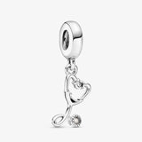 925 Silver Fox & Squirrel Dangle Charm Beads for Bracelet