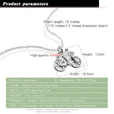 925 Silver Bicycle Pendant Necklace 18 Inch
