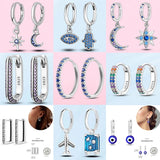 925 Silver Heart Earring Hoop for Women Wedding Engagement