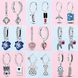 925 Silver Heart Earring Hoop for Women Wedding Engagement