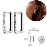 925 Silver Heart Earring Hoop for Women Wedding Engagement