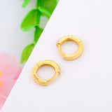 925 Silver Rose CZ Hoop Earrings for Women