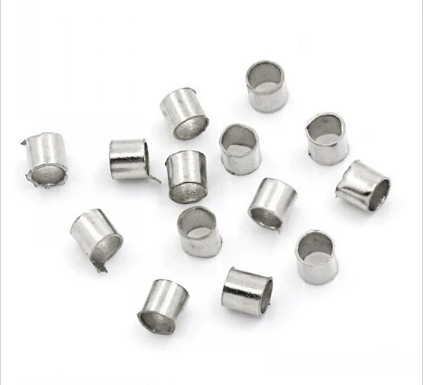 925 Solid Sterling Silver Spacer Beads Tubes 2mm for Jewelry Making