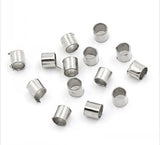 925 Solid Sterling Silver Spacer Beads Tubes 2mm for Jewelry Making