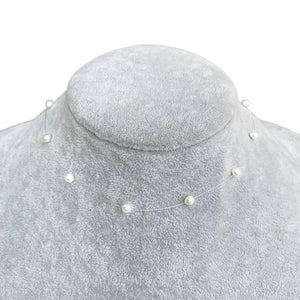 925 Silver Necklace Natural Freshwater Pearl Chokers Jewelry Gift