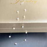 925 Silver Necklace Natural Freshwater Pearl Chokers Jewelry Gift