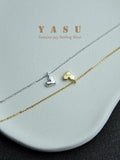925 Silver 14K Plated Necklace Geometric Heart Pendant Jewelry
