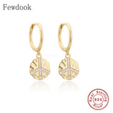 925 Silver Peace Symbol Piercing Earring