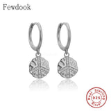 925 Silver Peace Symbol Piercing Earring
