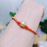 925 Sterling Silver 24K Bracelet Zodiac Pig Jewelry