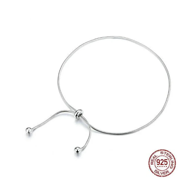 925 Silver Snake Charm Anklet Foot Bracelet Jewelry