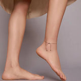 925 Silver Snake Charm Anklet Foot Bracelet Jewelry