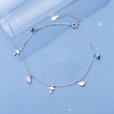 925 Silver Anklets Clouds Umbrella Chain Bracelet