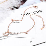 925 Silver Star Moon CZ Anklets For Women Lady DG0124