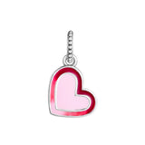 925 Silver Heart of Love Charm Bead for DIY Bracelets