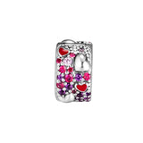 925 Silver Hearts Clip Charm Beads for Bracelets