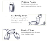 925 Silver Balloon Dog Pendant Animal Charms for Bracelet & Necklace