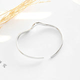925 Silver Bangle Bracelet Romantic Wedding Fine Jewelry