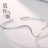 925 Silver Bangle Bracelet Romantic Wedding Fine Jewelry
