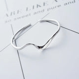 925 Silver Bangle Bracelet Romantic Wedding Fine Jewelry