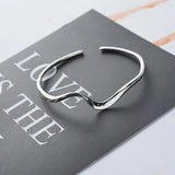 925 Silver Bangle Bracelet Romantic Wedding Fine Jewelry