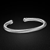 925 Sterling Silver Bangle Ripple Sterling Silver 925 Hot Fine Jewelry