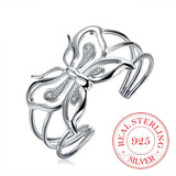 925 Silver Butterfly Bracelet for Women Wedding