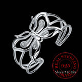925 Silver Butterfly Bracelet for Women Wedding
