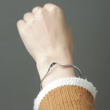 925 Silver Waving Bracelets for Women Gift Bijoux
